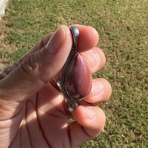 Gorgeous mauve pink teardrop pendat